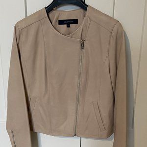 Cole Haan tan leather jacket L (fits like an 8/10)